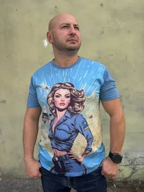 Футболка Пін-Ап дівчина Пілот